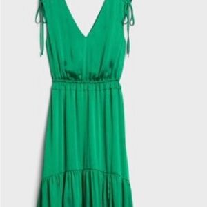 Banana Republic Vibrant Green High Low Dress